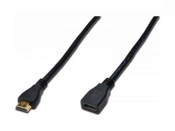 Кабель ASSMANN HDMI High speed + Ethernet (AM/AF) 3.0m, black