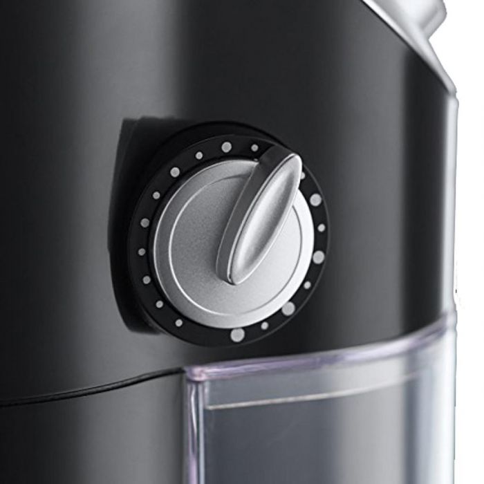 Кавомолка Russell Hobbs жорнова Classic, 100Вт, об'єм зерен-140г, регул.ступеню помолу, пластик, чорний