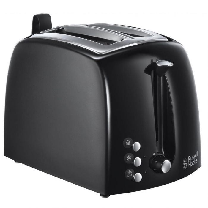 Тостер Russell Hobbs Textures 850Вт, пластик, чорний