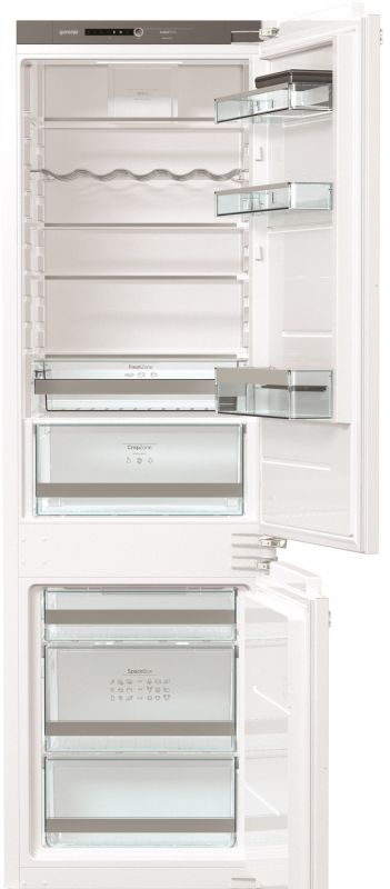 Вбуд. холодильник з мороз. камерою Gorenje NRKI2181A1, 177х55х54см, 2 двері, 180( 68)л, А+, NF+ , Зона св-ті, Внутр. Диспл, Біли