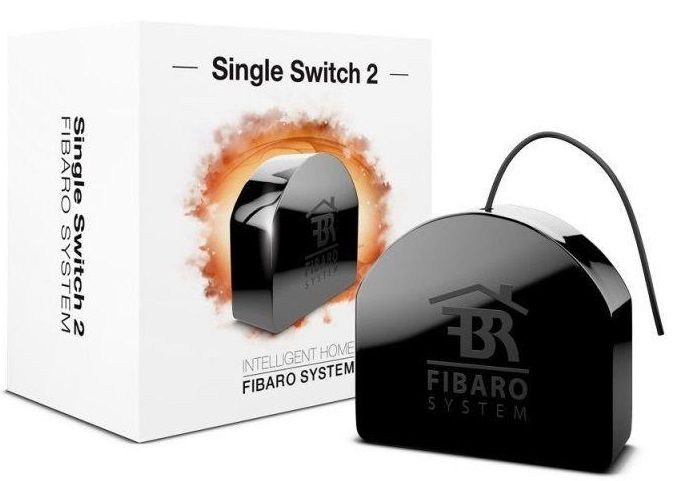 Розумне реле Fibaro Single Switch 2, Z-Wave, 230V, макс. 8А, 1.9кВт, чорний