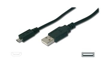 Кабель Digitus USB 2.0 (AM/microB) 1m, black