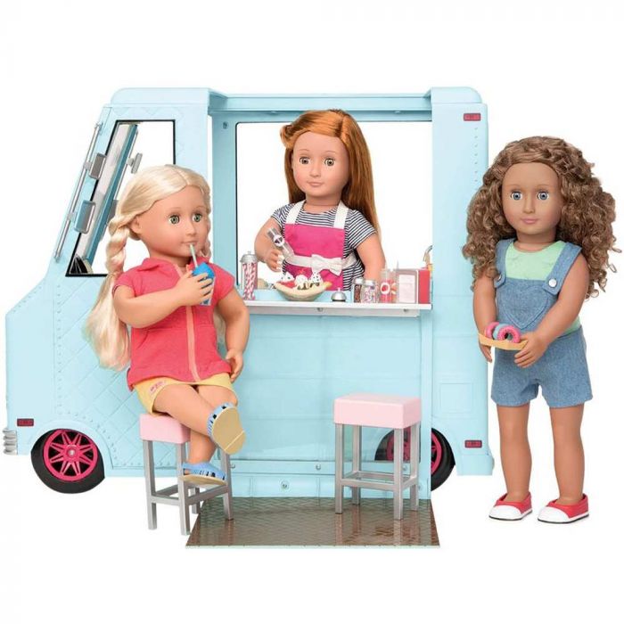 Транспорт для ляльки Our Generation Фургон з морозивом та аксесуарами, блакитний BD37252Z