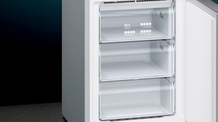 Холодильник Siemens KG39NUL306 з нижньою морозильною камерою - 203x60x66/No-frost/366л/А++/нерж. сталь
