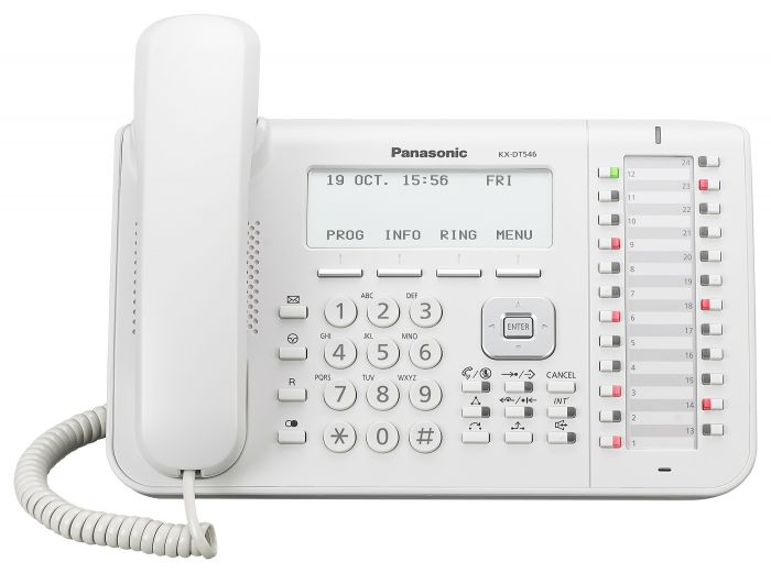 Дротовий IP-телефон Panasonic KX-NT546RU White для АТС Panasonic KX-TDE/NCP/NS