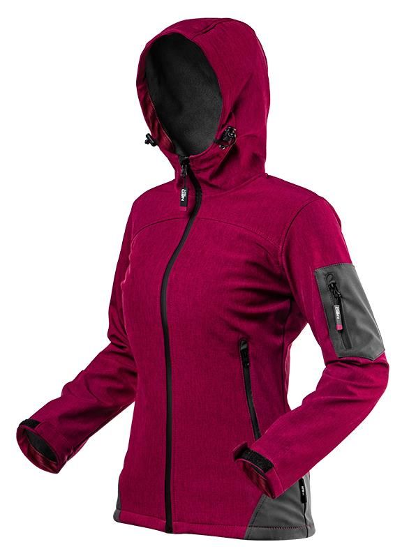 Куртка робоча NEO Softshell Woman Line, розмір L (40), легка, водонепроникна, вітронепродувна, дихаюча, внутрішня підкладка фліс, червона