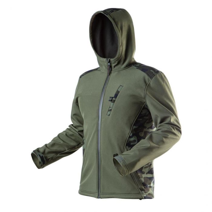 Куртка робоча Neo CAMO, розмір L / 52, водонепроникна, дихаюча Softshell