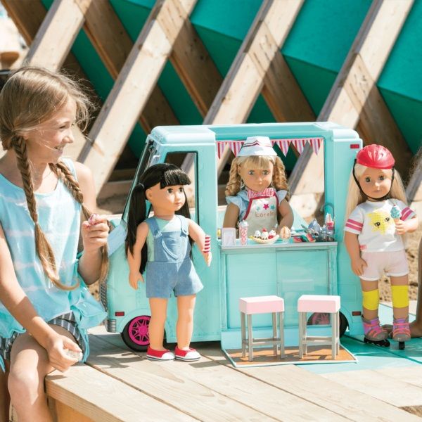 Транспорт для ляльки Our Generation Фургон з морозивом та аксесуарами, блакитний BD37252Z