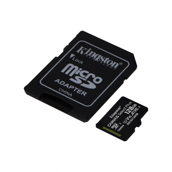 Карта пам'яті Kingston microSD  128GB C10 UHS-I R100MB/s + SD