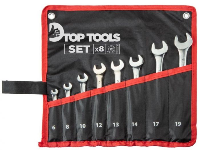 Ключі гайкові Top Tools, набір 8од., комбіновані, 6-19 мм