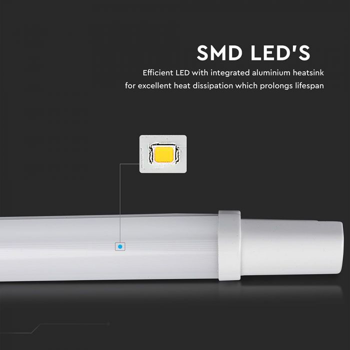 Світильник вологопилозахищений LED V-TAC, 36W, SKU-6469, S-series, 1200mm, 230V, 4000К