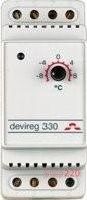 Терморегулятор DEVIreg 330 (-10<>+10С), датчик на проводі 3м, електронний, на DIN рейку, макс 16А