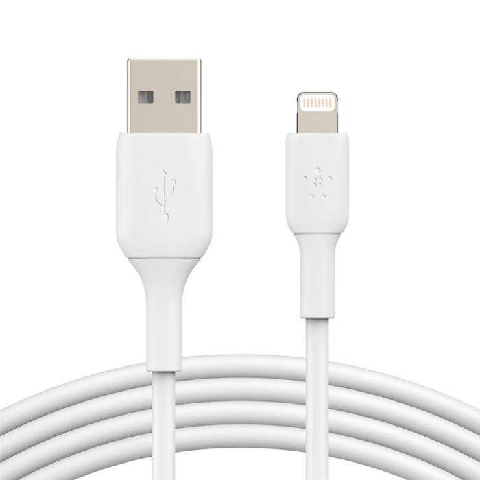 Кабель заряджання/синхронізації Belkin USB-A > Lightning, 1м, PVC, білий