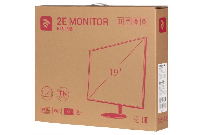 Монітор LCD 19" 2E E1919B D-Sub, TN, 1440x900, 16:10