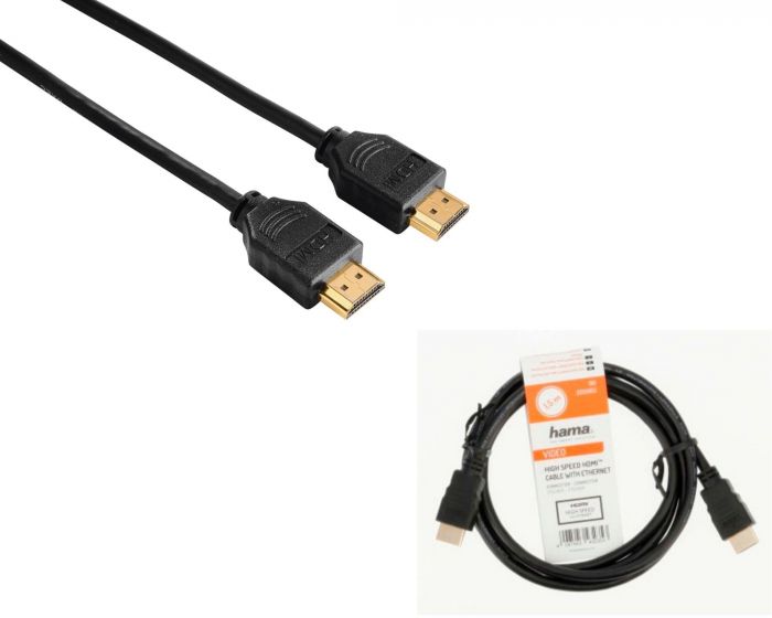 Кабель Hama HDMI - HDMI Ethernet Gold 1.5 m Black