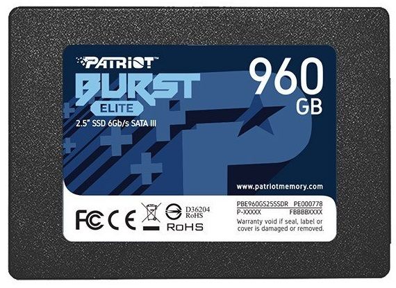 Накопичувач SSD Patriot 2.5"  960GB SATA Burst Elite