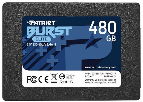 Накопичувач SSD Patriot 2.5"  480GB SATA Burst Elite