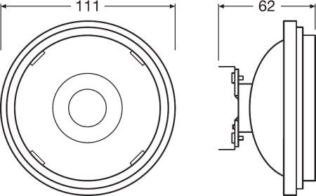 Лампа світлодіодна OSRAM LED LPAR111 11,5W (800lm) 12V 3000K G53