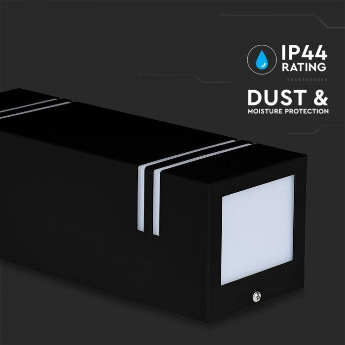 Світильник фасадний LED V-TAC, SKU-7512, Wall Sleek Wall Fitting GU10 Square Black 2 Way IP44