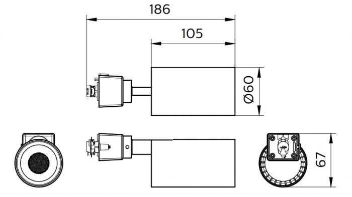 Прожектори для шинопровода ST031T LED20 / 840 21W 220-240V I WB BK GM