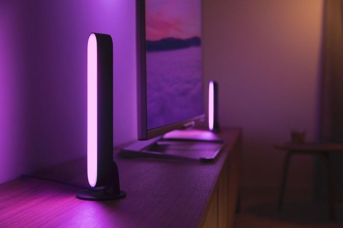 Панель освітлення Philips Hue Play, 2000K-6500K, RGB, ZigBee, розумна, димування, базовий комплект, блок живлення, 2шт, чорний