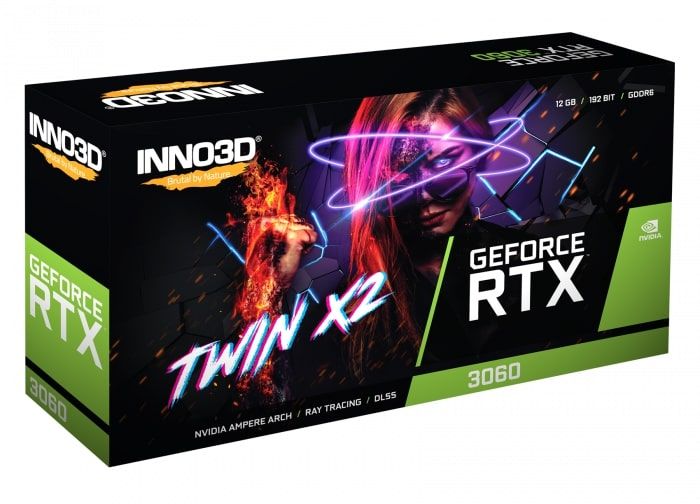 Відеокарта INNO3D GeForce RTX3060 12Gb GDDR6 Twin X2 LHR