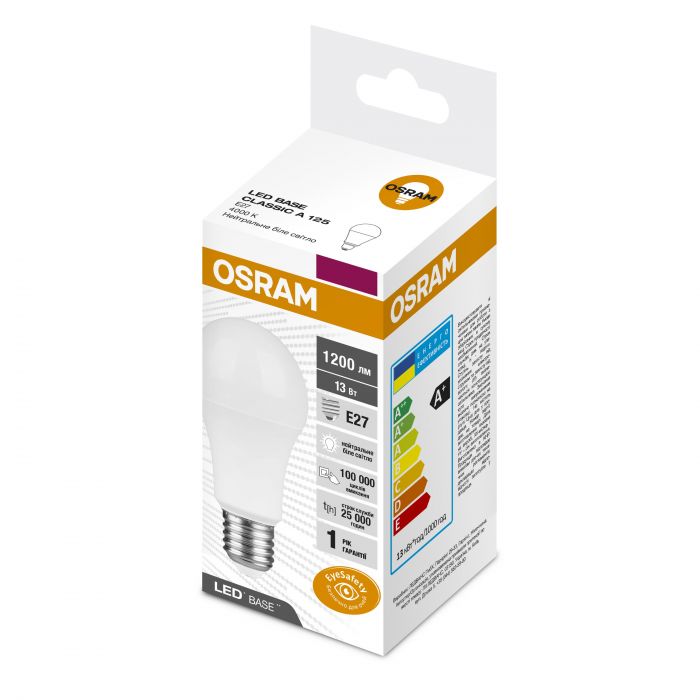 Лампа світлодіодна OSRAM LED BASE CLA 13W (1200Lm) 4000K E27