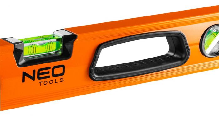 Рівень Neo Tools алюмінієвий, 60 см, 3 капсули, фрезерований, 2 ручки, магніт
