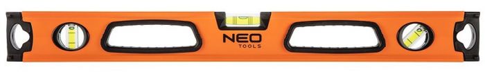 Рівень Neo Tools алюмінієвий, 60 см, 3 капсули, фрезерований, 2 ручки, магніт
