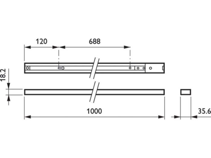 Шинопровод 1-фазний Philips RCS180 1C L1000 Чорний