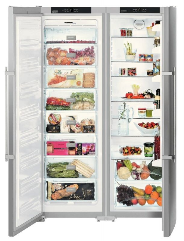 Холодильник SBS Liebherr SBSesf7212(SKesf 4240+SGNesf 3063) 121 x 185.2 x 63см, 2 дв., Х- 383 л, М- 257л, A+, NF, Нерж.