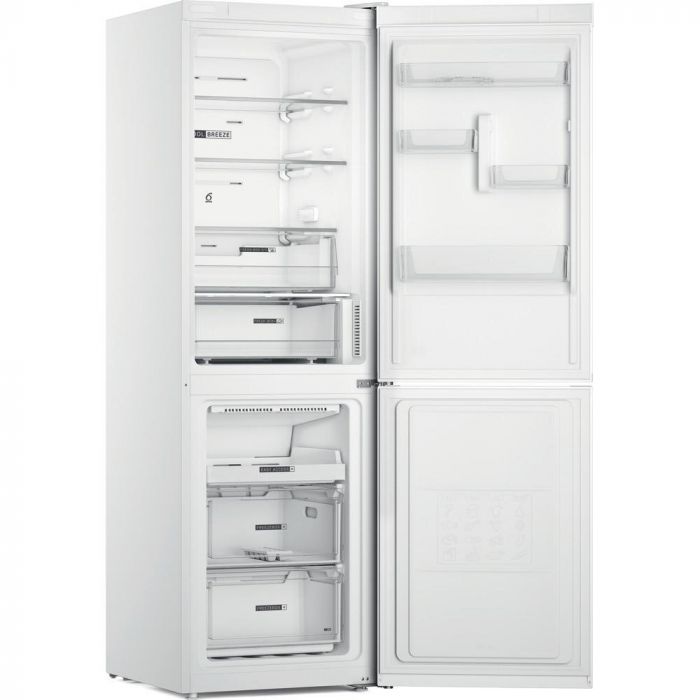 Холодильник Whirlpool з нижн. мороз., 191x60х68, холод.відд.-231л, мороз.відд.-104л, 2дв., А++, NF, інв., дисплей, зона нульова, білий