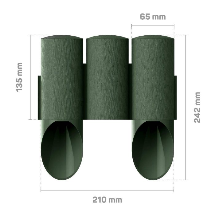 Газонна огорожа Cellfast MAXI, 3 елементи, 2.1м, зелений