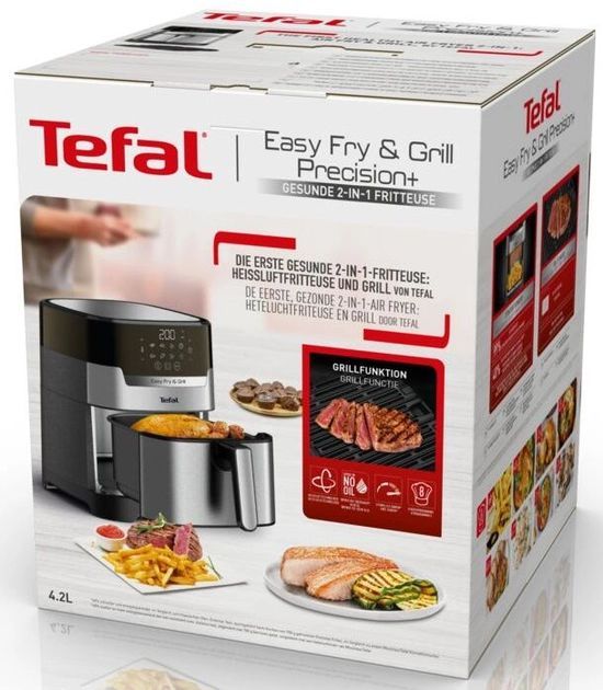 Мультипіч Tefal Easy Fry&Grill Precision, 1550Вт, чаша-4,2л, сенсорне, пластик, чорний-метал