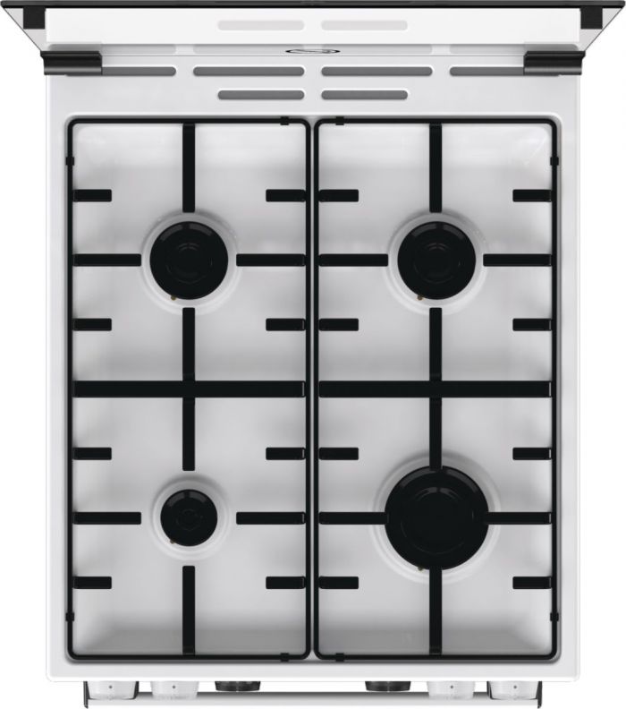 Плита Gorenje комбінована, 70л, 50x60см, дисплей, програматор IconLed, емальовані реш, білий