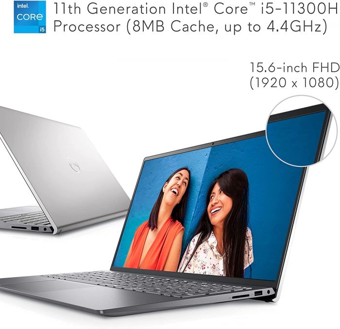 Ноутбук Dell Inspiron 5510 15.6" FHD AG, Intel i5-11300H, 8GB, F512GB, UMA, Win11, сріблястий