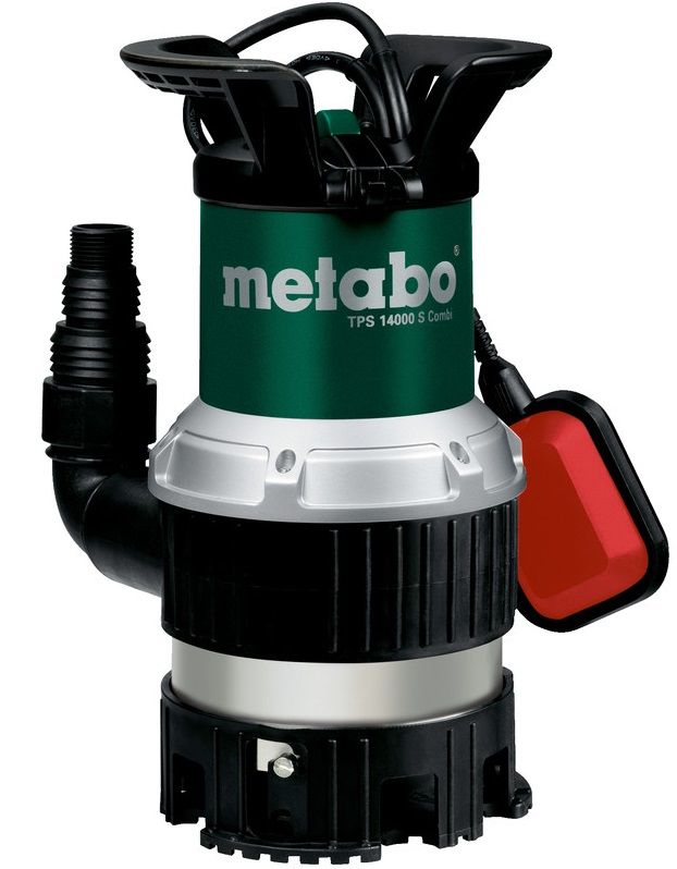 Насос занурювальний комбінований Metabo TPS 14000 S COMBI, 770Вт, 14куб/год, висота подачі 8.5м, занурення до 7м, внутрішня різьба 1"/1/2", 7.7кг