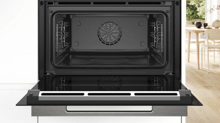 Духова шафа Bosch електрична компактна, 47л, A+, пара, дисплей, конвекція, чорний