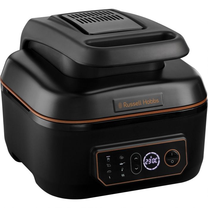 Мультипіч Russell Hobbs SatisFry Air&Grill, 1745Вт, чаша-5.5л, сенсорне керув., алюміній/пластик,чорно-помаранчевий