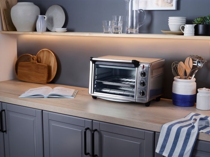 Піч електрична Russell Hobbs Air Fry Mini Oven, 12.6л, 1500Вт, механіч., гриль, конвенція, сіра