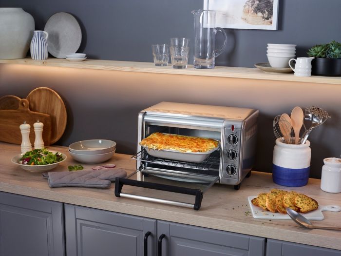 Піч електрична Russell Hobbs Air Fry Mini Oven, 12.6л, 1500Вт, механіч., гриль, конвенція, сіра