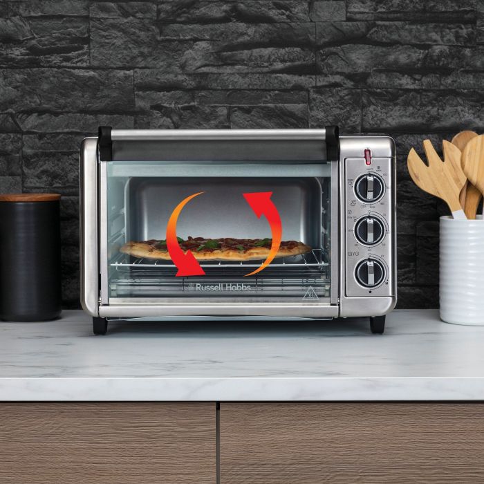 Піч електрична Russell Hobbs Air Fry Mini Oven, 12.6л, 1500Вт, механіч., гриль, конвенція, сіра