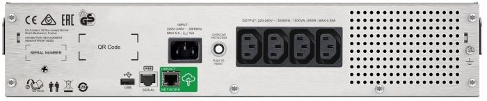 Джерело безперебійного живлення APC Smart-UPS C 1000VA/600W, RM 2U, LCD, USB, SmartConnect, 4xC13