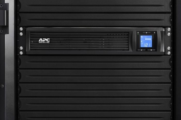 Джерело безперебійного живлення APC Smart-UPS C 1000VA/600W, RM 2U, LCD, USB, SmartConnect, 4xC13