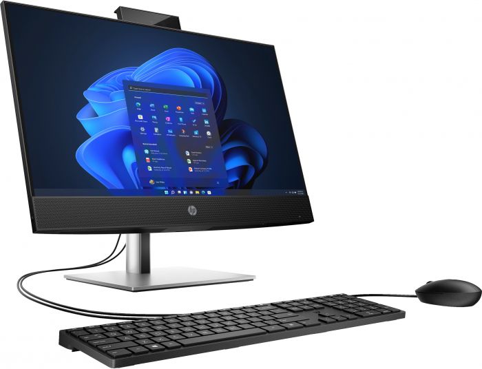 Комп'ютер персональний моноблок HP ProOne 440-G9 23.8" FHD IPS AG, Intel i5-12400T, 8GB, F256GB+1Tb, UMA, WiFi, кл+м, 2р, DOS, чорний