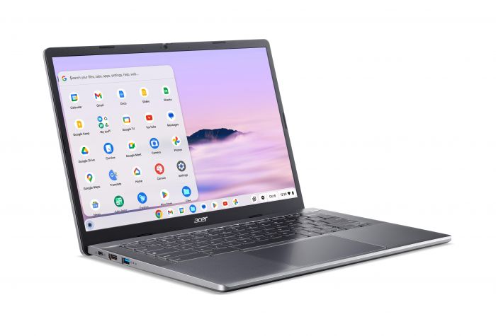 Ноутбук Acer Chromebook Plus CB514-4HT 14" FHD IPS Touch, Intel i3-N305, 8GB, F128GB, UMA, ChromeOS, сірий