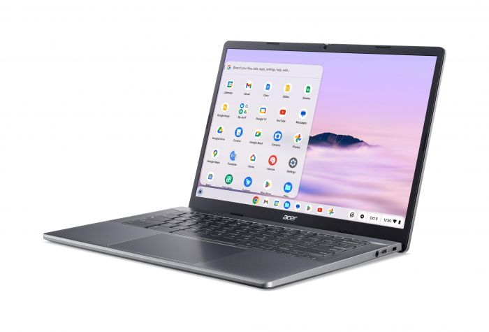 Ноутбук Acer Chromebook Plus CB514-4HT 14" FHD IPS Touch, Intel i3-N305, 8GB, F128GB, UMA, ChromeOS, сірий