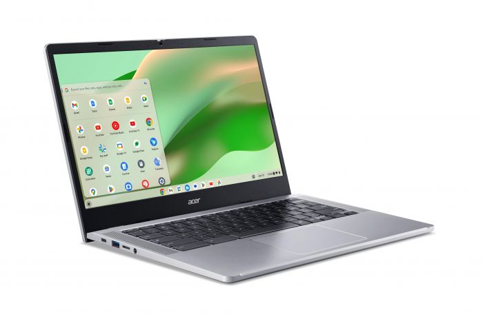 Ноутбук Acer Chromebook CB314-4H 14" FHD IPS, Intel i3-N305, 8GB, F512GB, UMA, ChromeOS, сріблястий