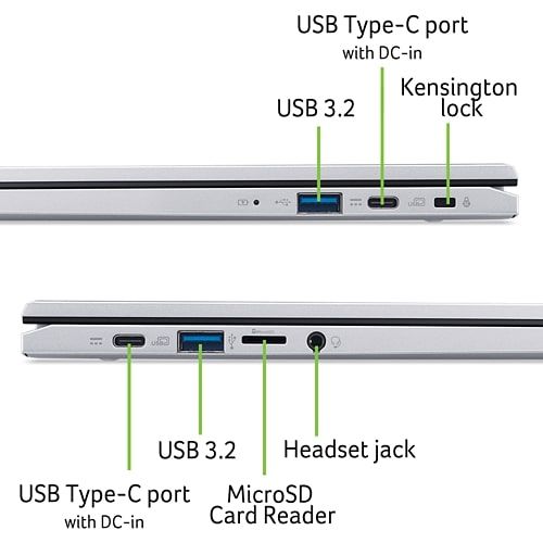 Ноутбук Acer Chromebook CB314-4H 14" FHD IPS, Intel i3-N305, 8GB, F512GB, UMA, ChromeOS, сріблястий