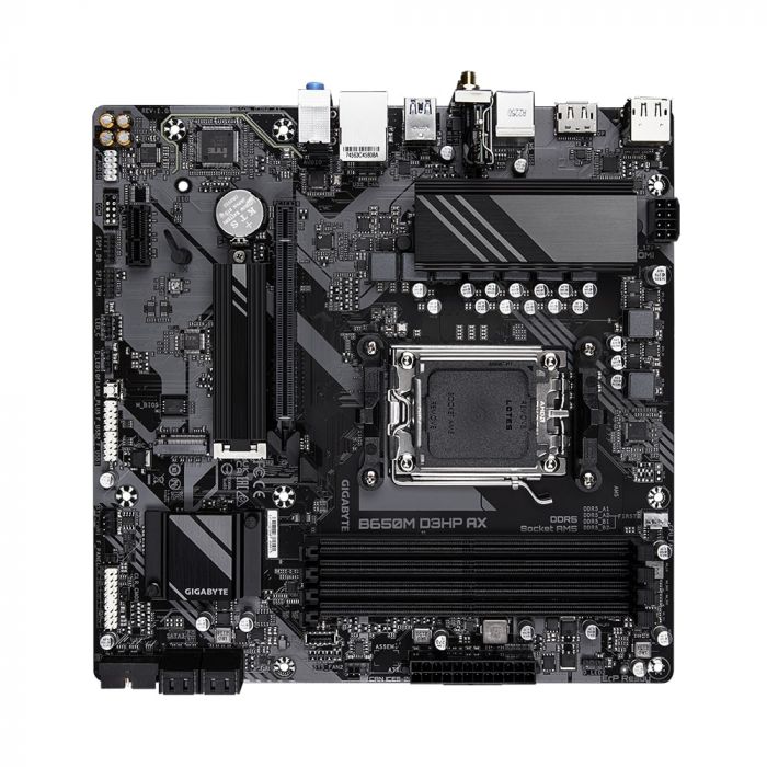 Материнська плата GIGABYTE B650M D3HP AX sAM5 B650 4xDDR5 M.2 HDMI DP Wi-Fi BT mATX